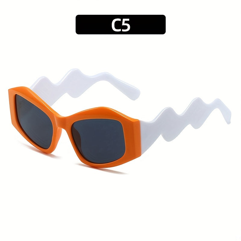 Y2K Irregular Sunglasses For Women Men Hiphop Block Glasses UV400