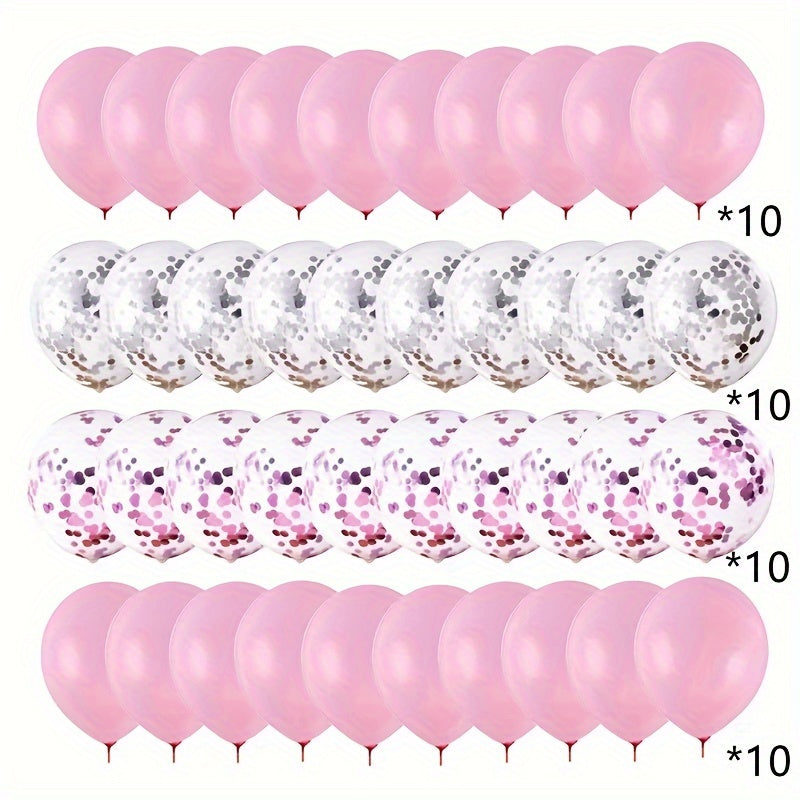 12 inch Latex Sequin Balloon Set for Birthday Wedding Party