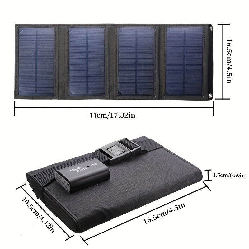 Portable 20W Solar Panel Charger for Phone Charging on the Go