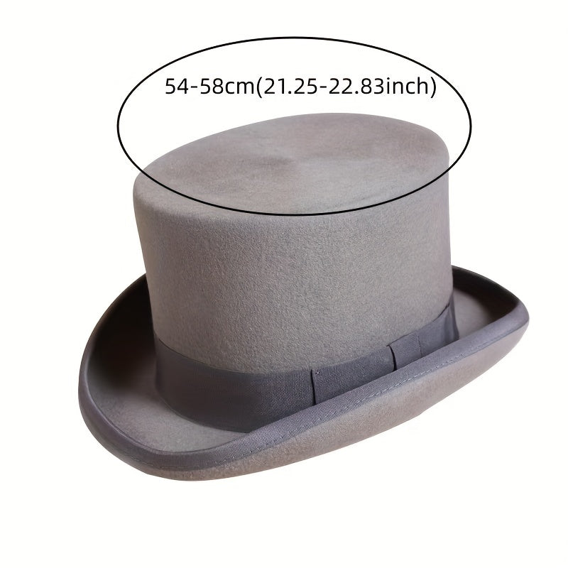 Men's Wool Bowler Hat for Meeting - 56 22.04 22.83inch