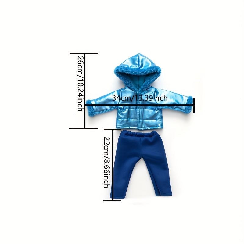 17" Doll Clothes Set for Synthetic Gemstone Doll - Blue Pants Outfit
