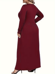  Long Sleeve Maxi Dress With Pockets