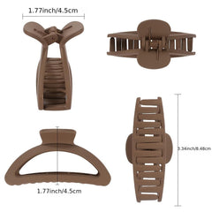 4pcs Neutral Claw Hair Clips Matte Hair Claw Clips For Thin Hair