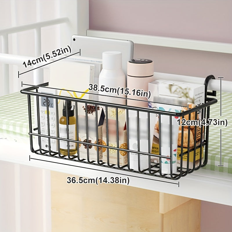 Bedside Storage Rack Hanging Basket Dorm Room Organizer