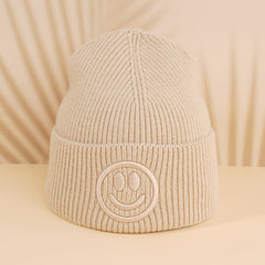 Casual Knitted Smiling Face Hat for Women
