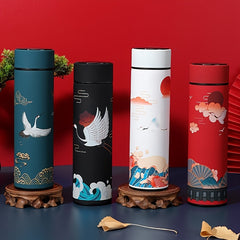 Chinese Style Vintage Insulated Water Bottle 304 Stainless Steel Cup