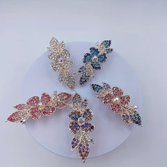 Flower Rhinestone Hair Clip Wedding Headdress Hair Barrettes Spring Clip