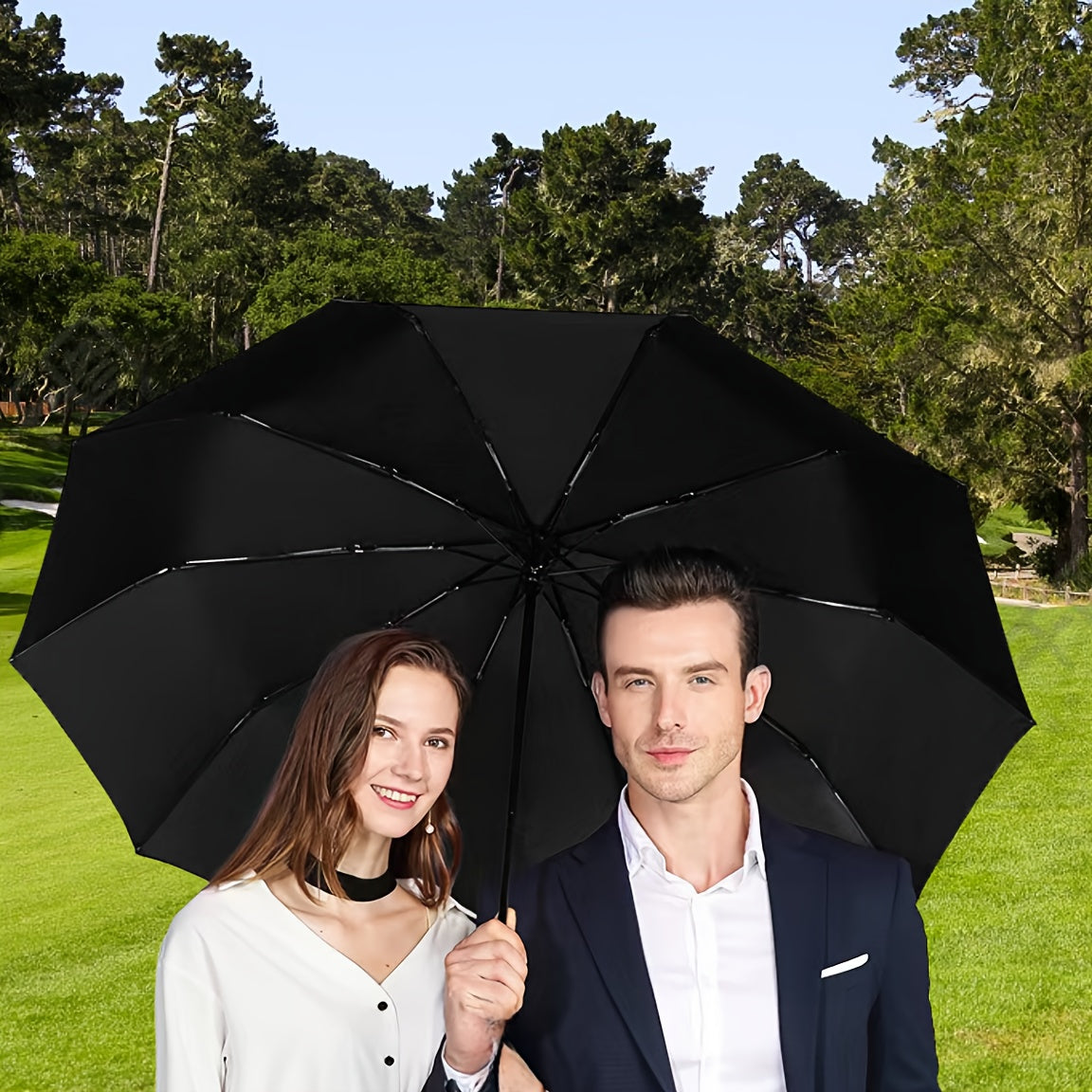 Strong Wind Resistant 3 Fold Automatic Umbrella