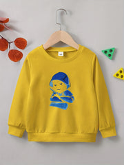 Cartoon Boy Print Boys Casual Pullover Sweatshirt
