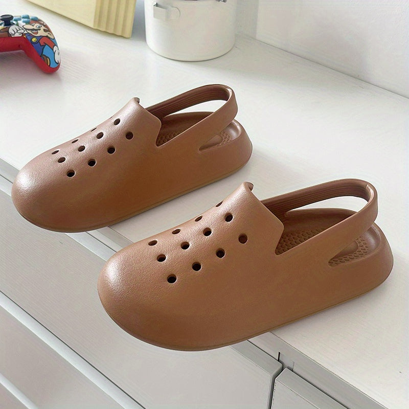 Women's Hollow Out Flat Clogs Closed Toe Non Slip Slide Shoes