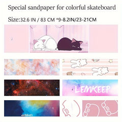 Colorful Skateboard Sandpaper Non-slip DIY Sticker
