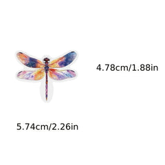 50pcs Insects & Dragonflies Waterproof PET Stickers Art Decals for DIY