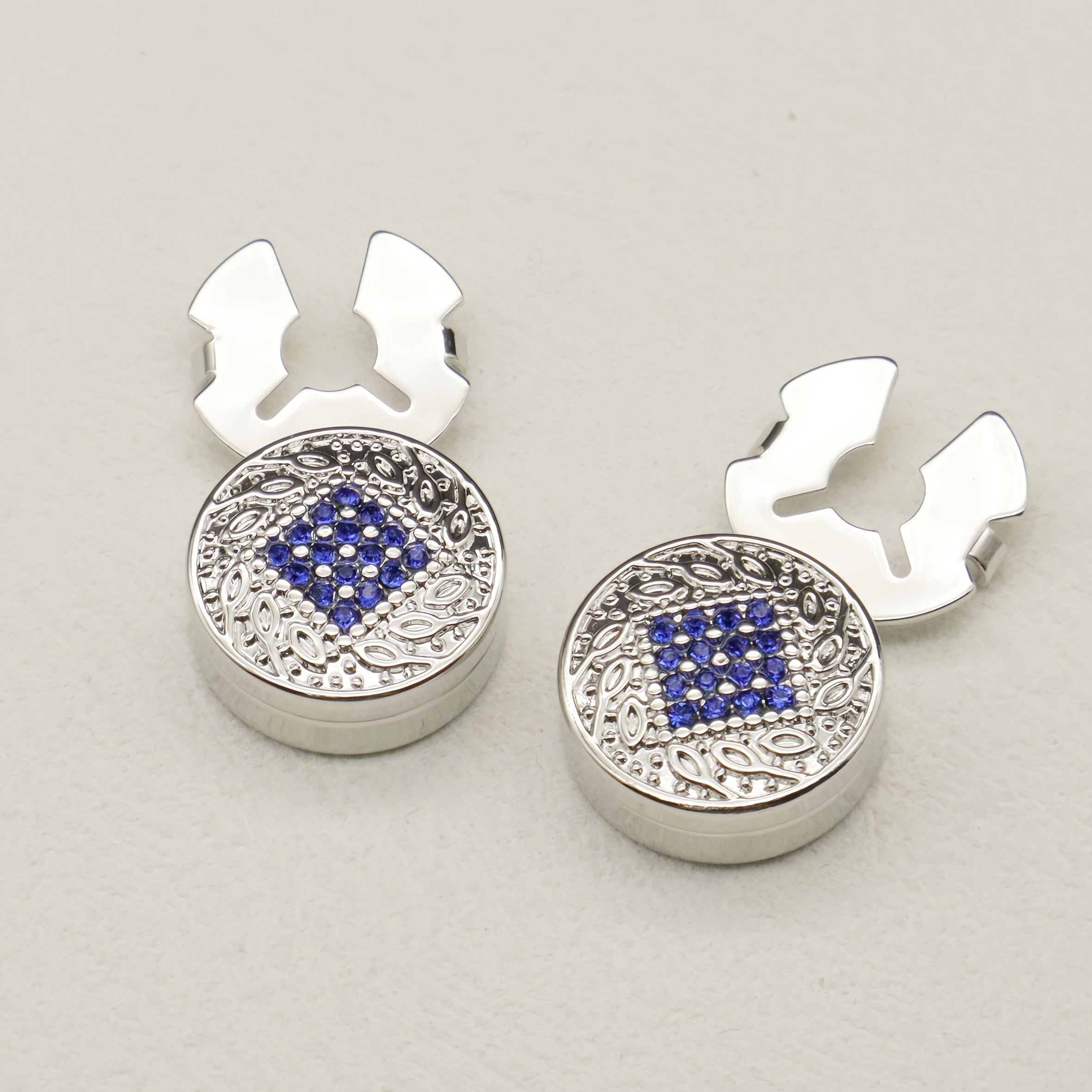 2pcs Rhinestone Button Covers Men Women Fashion Accessory Hidden Buttons