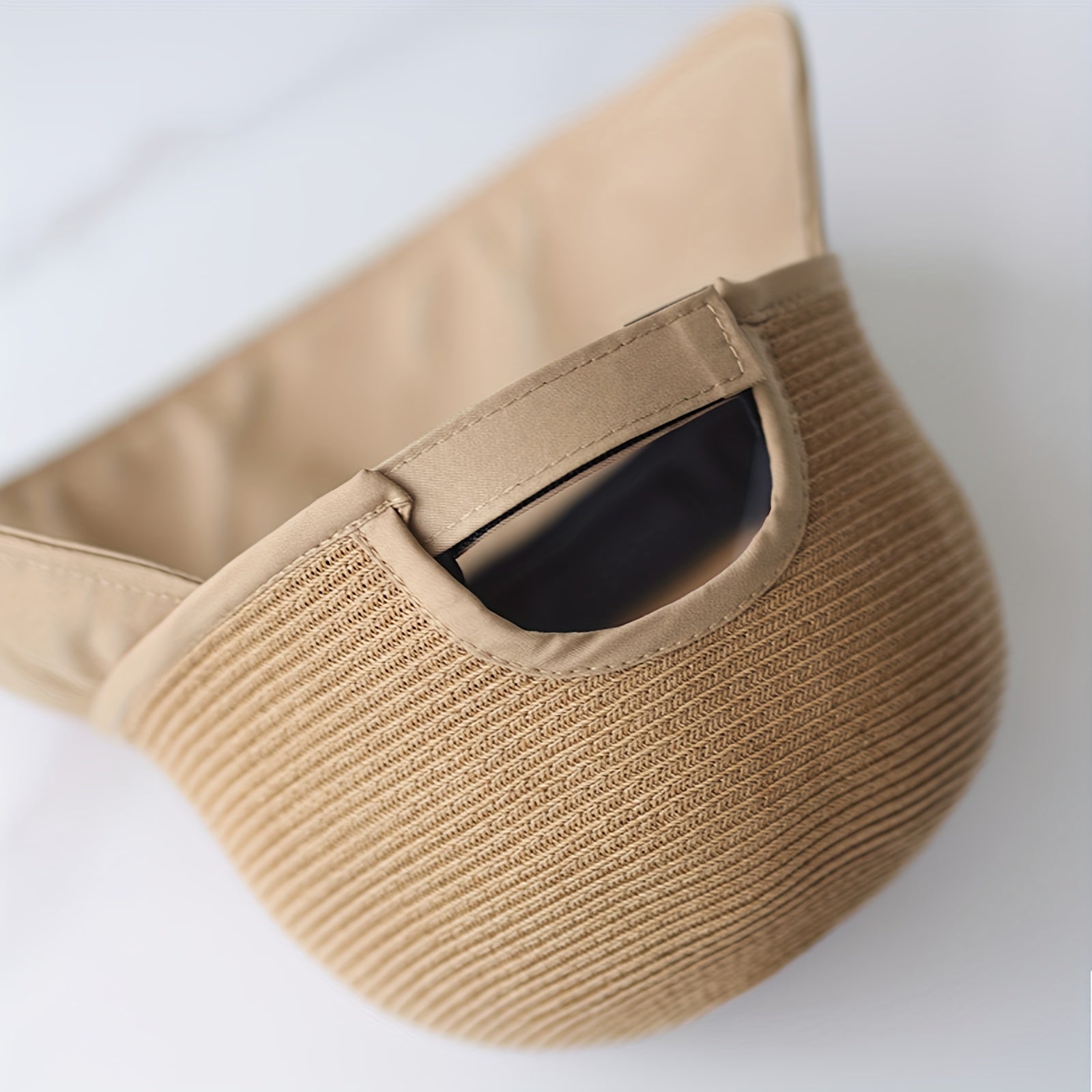 Wide Brim Ponytail Sun Hat UV Protection Bucket Hat for Women
