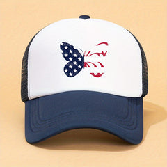 Flag Butterfly Baseball Cap Mesh Trucker Dad Hats Sun Hats Patriotic Cap