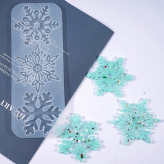 Winter Snowflake Resin Casting Mold Christmas Pendants