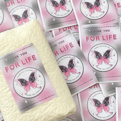 20pcs Pink Butterfly Sealing Sticker American Sticker Packaging Material Set