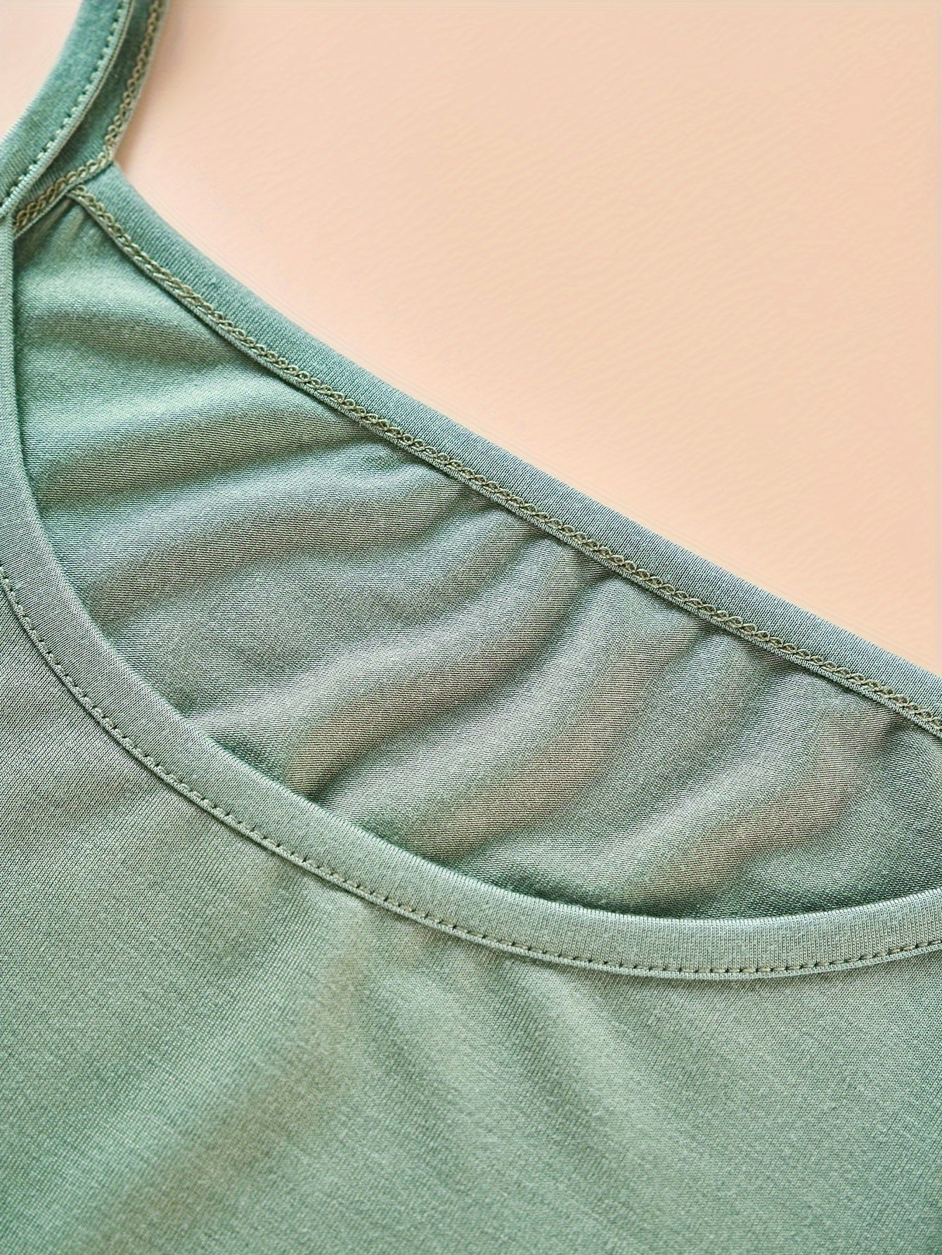 Solid Cami Top Crew Neck Sleeveless Lingerie