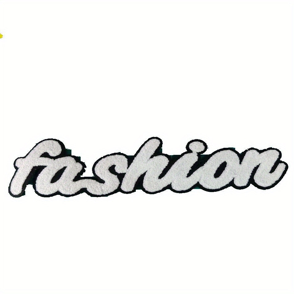 Chenille Towel Embroidered Letters Cloth Stickers DIY Decoration