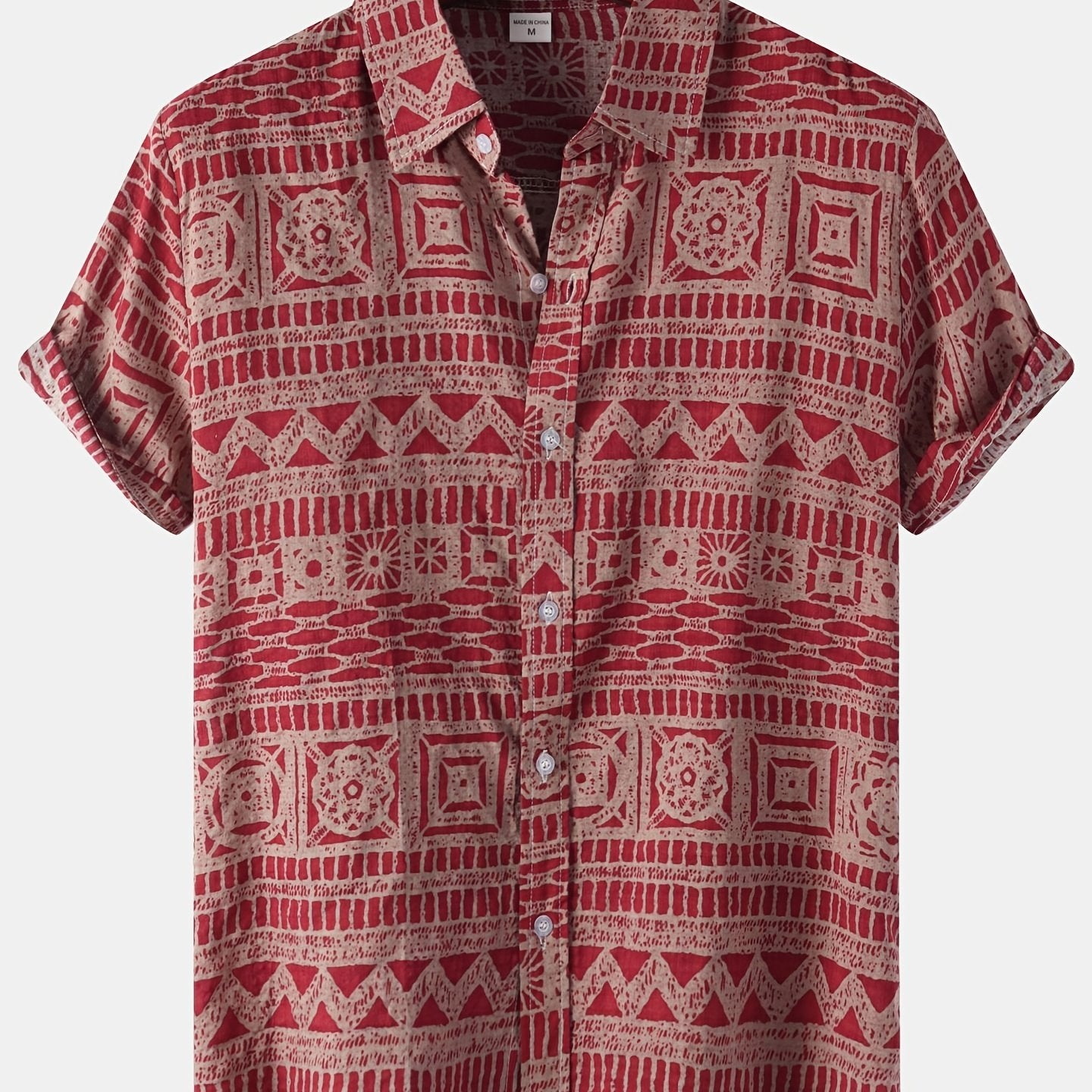 Men's Hawaiian Shirts Floral Print Short Sleeve Button Down Shirt