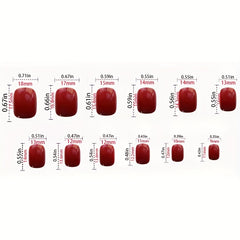 24 pcs Cat Eye Acrylic Nails Square Short Tips for Women Girls and Ladies
