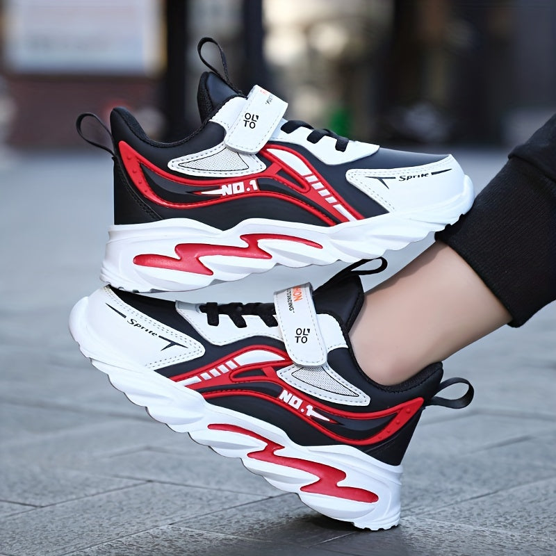 Boys Casual Low Top Sneakers Breathable Lightweight Anti Slip Shoes
