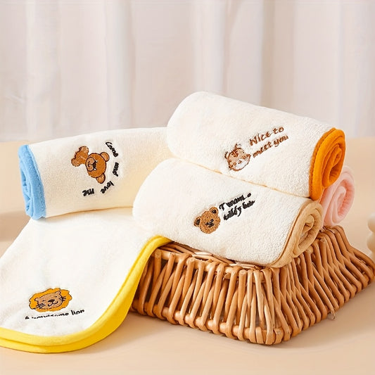 6pcs Cartoon Kids Towel Soft Comfortable Square Towel for Cleaning Stains