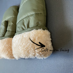 Thickened Velvet Windproof Warm Mittens for Cycling Skiing