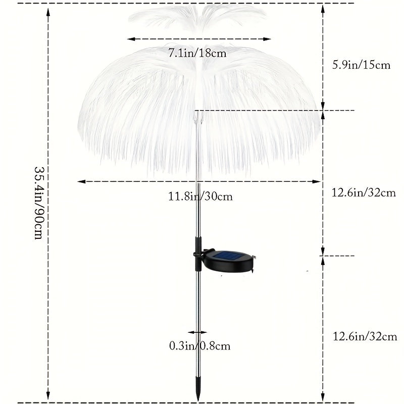 Solar Flower Lights Outdoor Decorative Waterproof Solar Yard Light
