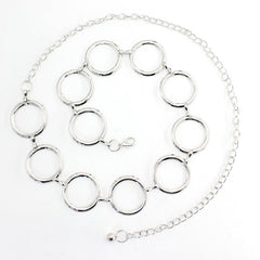 Women's Metal Belt Dress Decorative Belt Slim Waist Ring Chain
