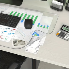 Transparent Desk Mat Heat Resistant PVC Round Edge Desk Protector Mat