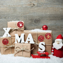 500 Cowhide Adhesive Christmas Stickers Holiday Decoration Label