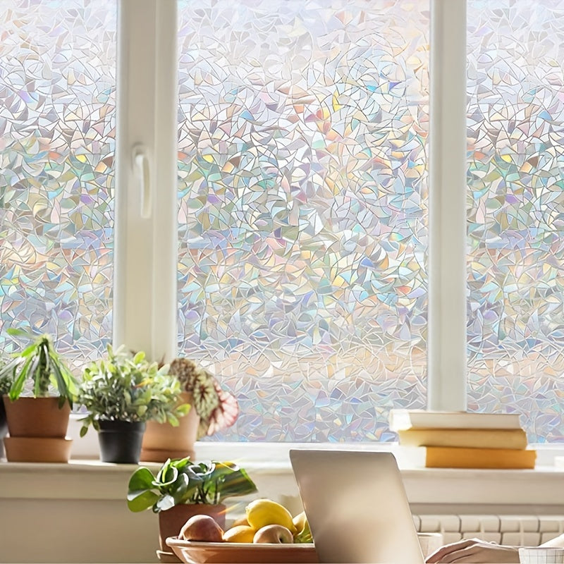 Geometric Pattern Privacy Window Film Translucent No Glue Needed