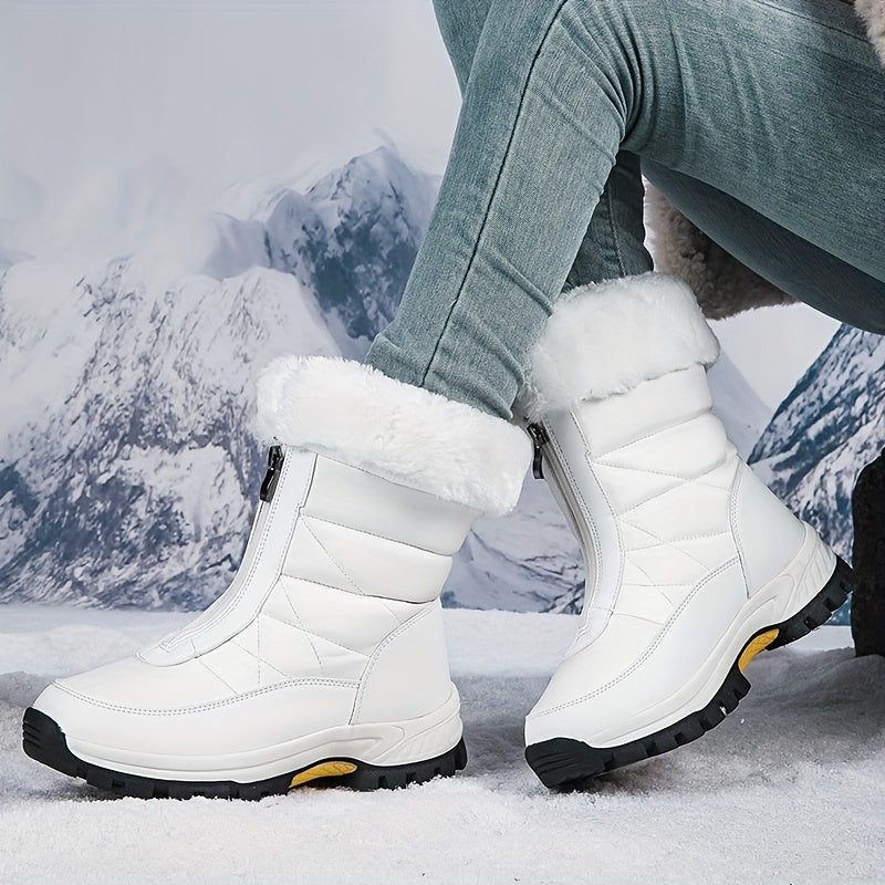 Women's Warm Snow Boots - Non-slip Medium Tube Winter Boots