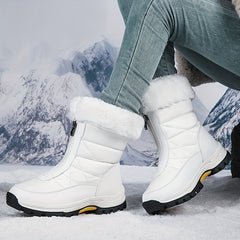 Women's Warm Snow Boots - Non-slip Medium Tube Winter Boots
