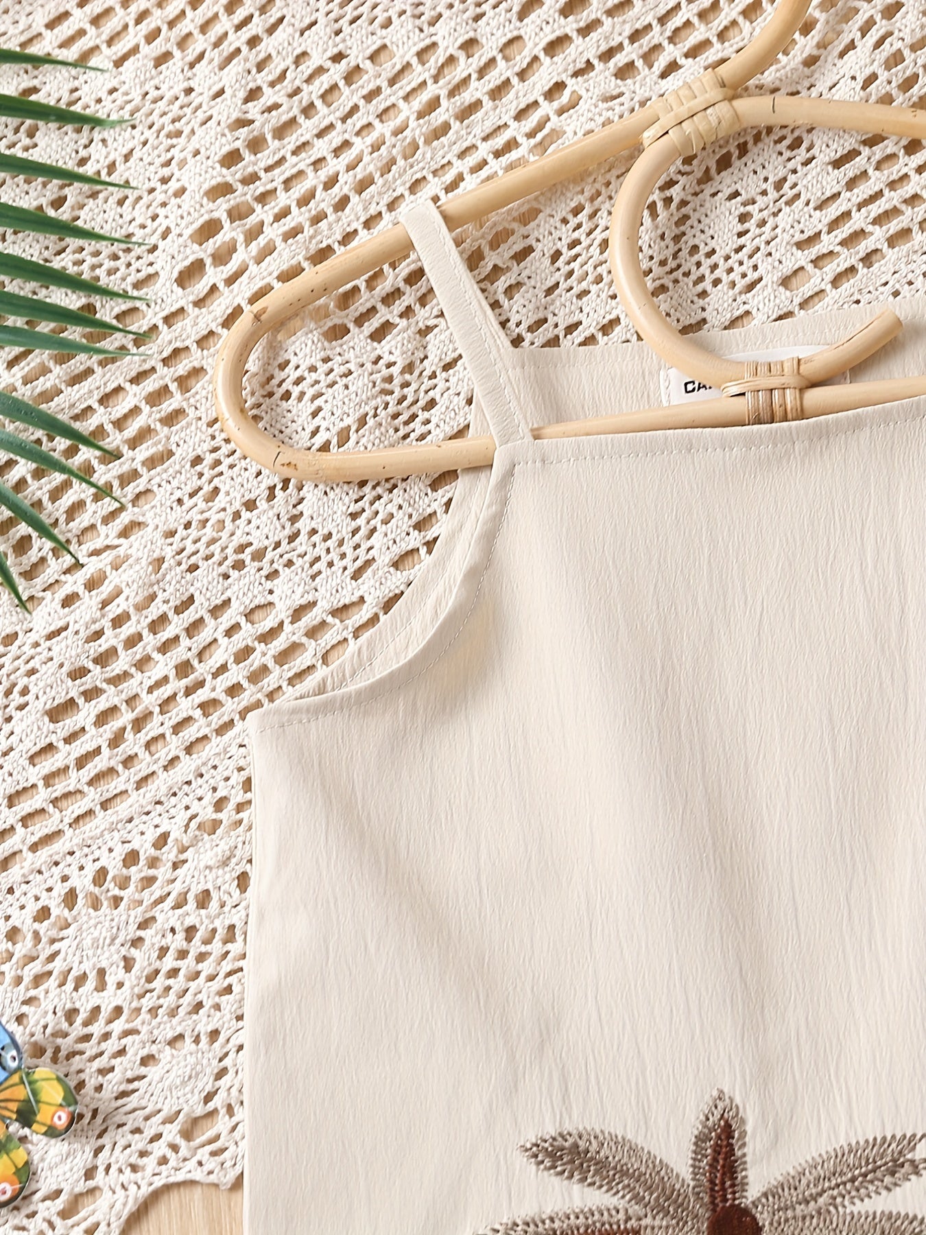 Girls Embroidered Cami Dress for Beach Vacation