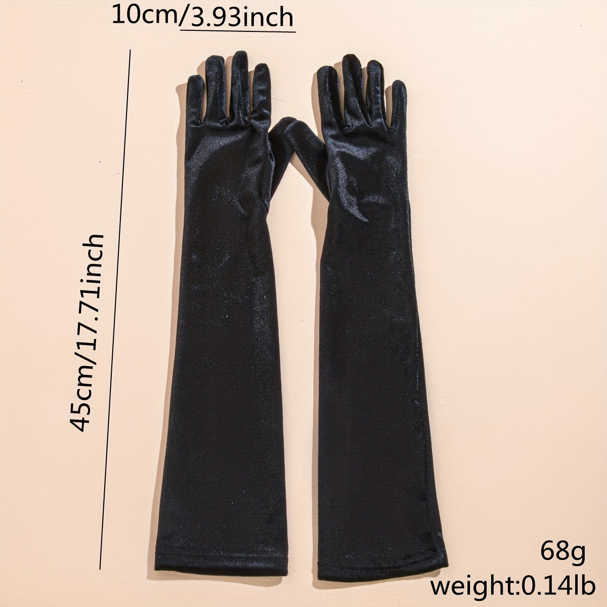 Velvet Long Gloves Solid Vintage Women Dress Gloves