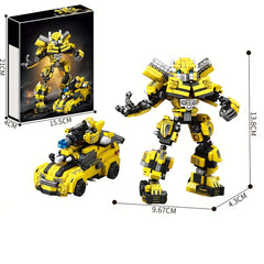 1320 PCS Transforming Brick Robot Car Set 2 in 1 Creative Model