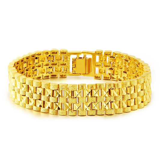 24K Plated Men's Bracelet Classic Tank Men's Bracelet Watch Chain