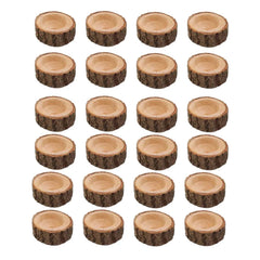 24Pcs Wooden Candle Holder for Wedding Party, Home Decor
