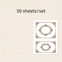 50 Sheets Non-Adhesive Decorative Material Paper Notepad Guestbook Memo