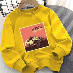 Sunset Off-road Car Print Boys Sweatshirt