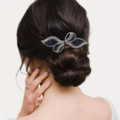 Bow & Rhinestone Hair Clip Barrette Headwear Hair Accessory
