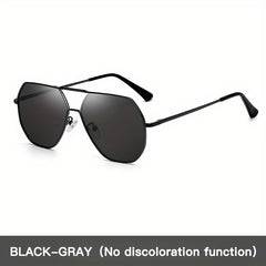 Men's Polarized Sunglasses Lightweight Metal Frame Driving Fishing Glasses