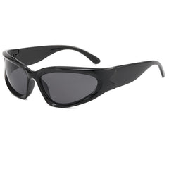 Y2K Wrap Around Sunglasses Women Futuristic Sports Oval Stylish