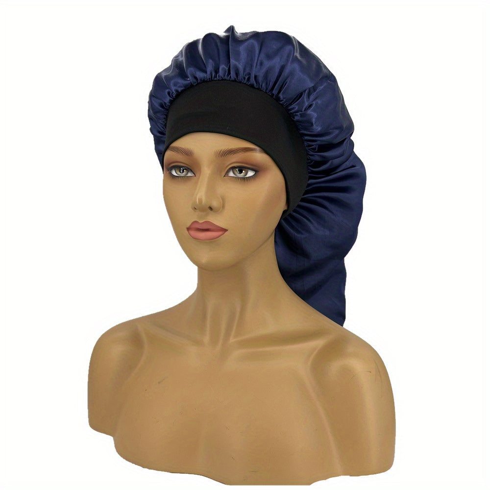 Silky Long Bonnet For Sleeping Solid Night Cap For Women