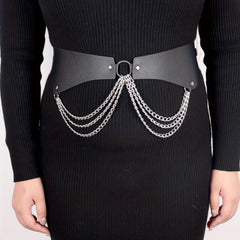  Chain Tassel Waistband Harness Belt Gothic Layer