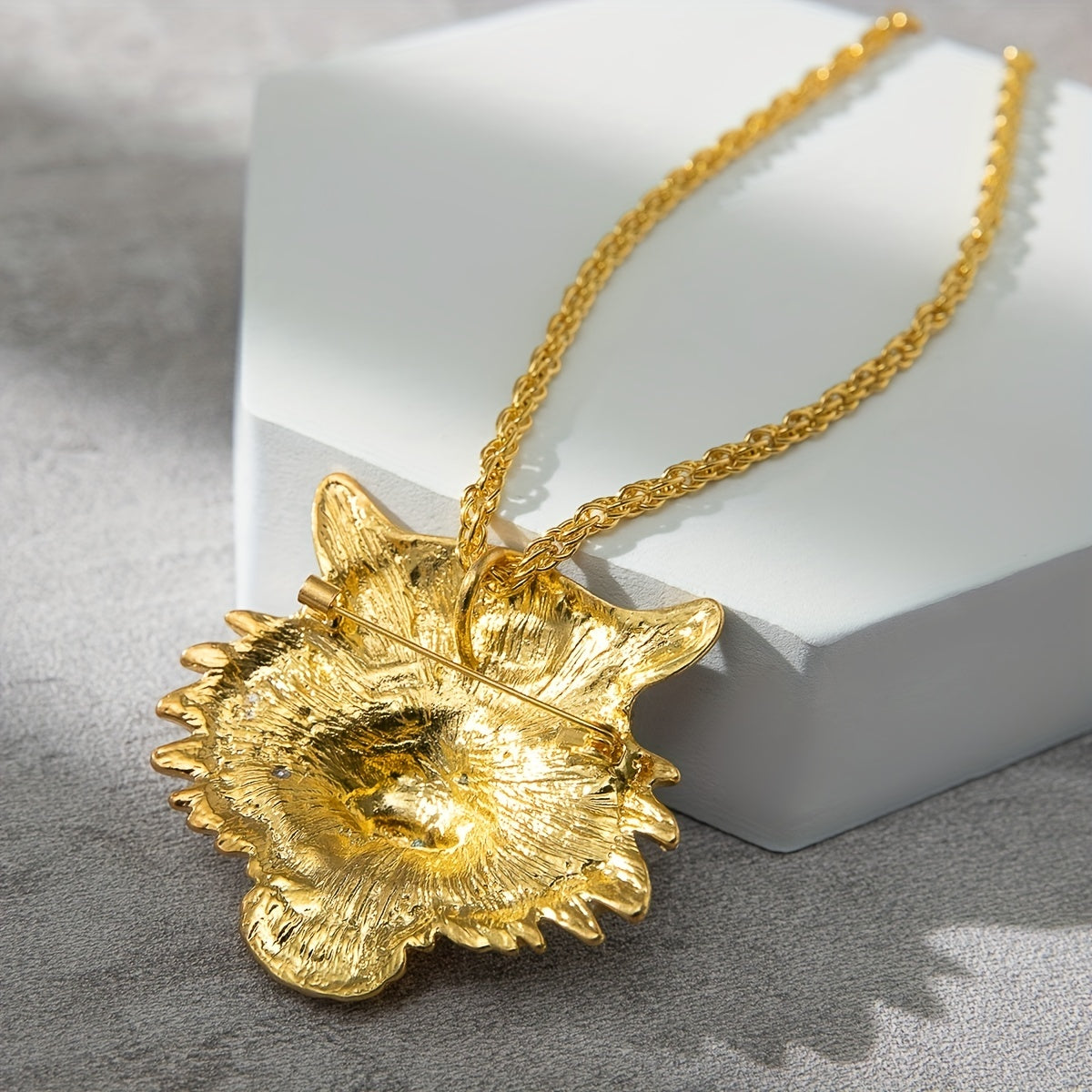 Alloy Tiger Head Pendant Necklace Hip Hop Creative Animal Jewelry