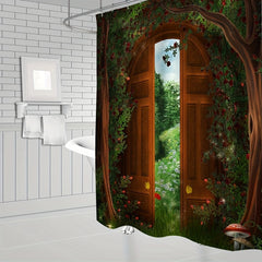 Fantasy Garden Shower Curtain with 12 Hooks