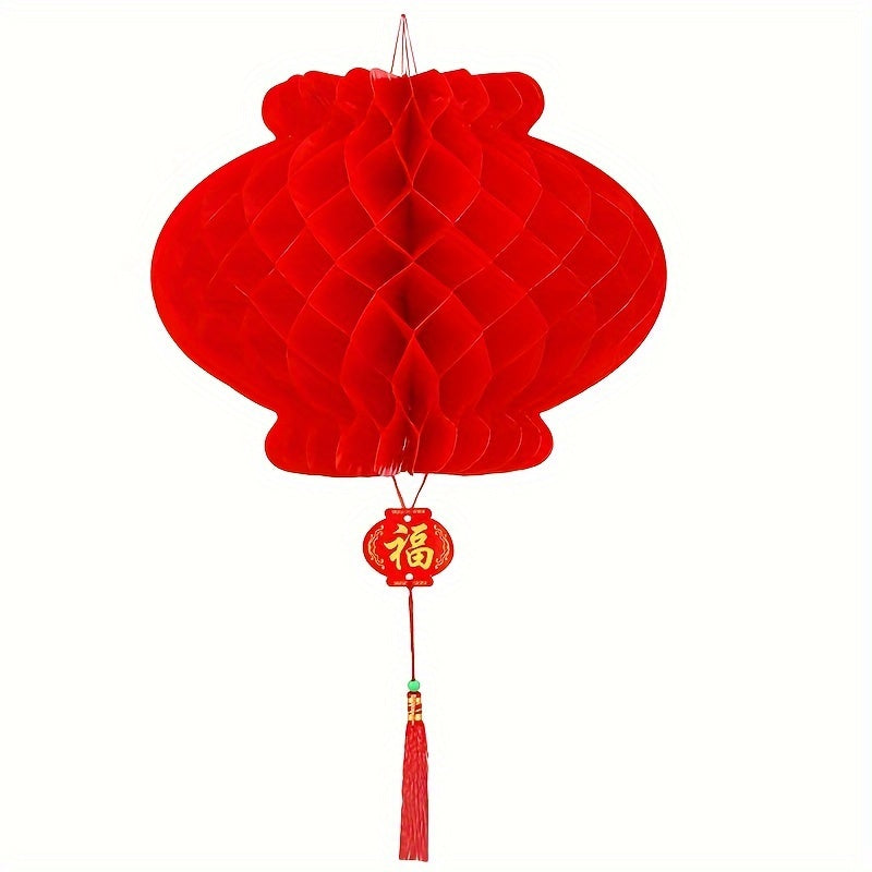 Chinese Year Thick Plastic Paper Lanterns Honeycomb Lanterns Folding Lanterns